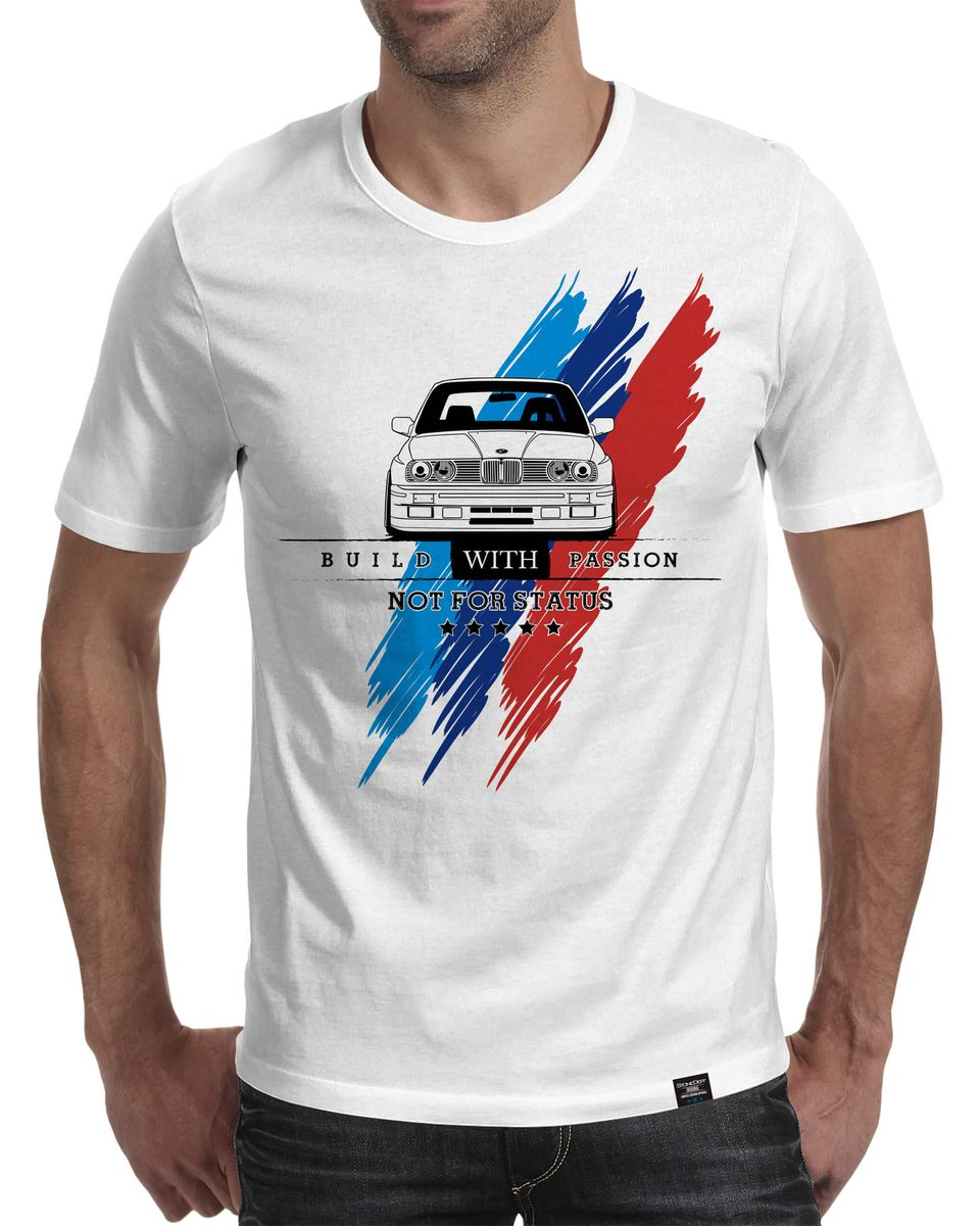 StoneDeff E30 Build with Passion Not For Status T-Shirt - White