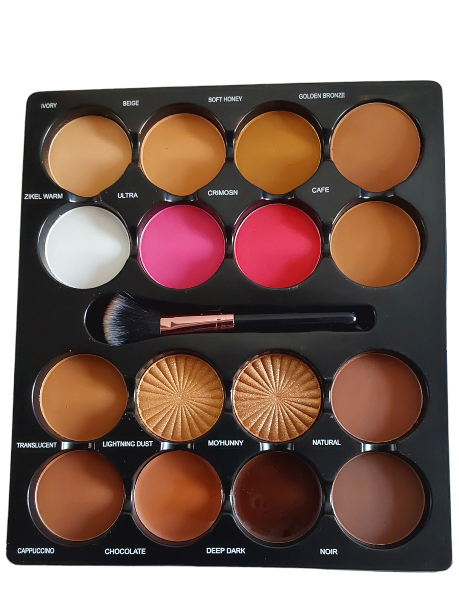 16 Colour Highlighter,Concealer,Blush and Contour Palette