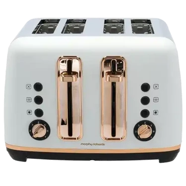 Morphy Richards White & Rose Gold Ascend Rose Gold Collection 4-Slice Toaster