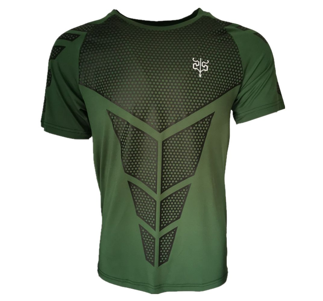APEY - Compression T-Shirt For Men Gym Shirts Quick Dry - SA Green