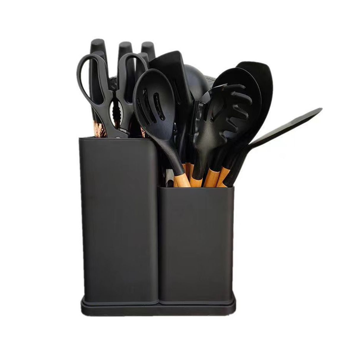 19-Piece Kitchen Cookware Set, High-Temperature Safe Silicone Cookware