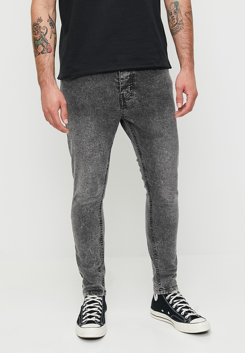 Denim Jeans - Grey Acid Wash