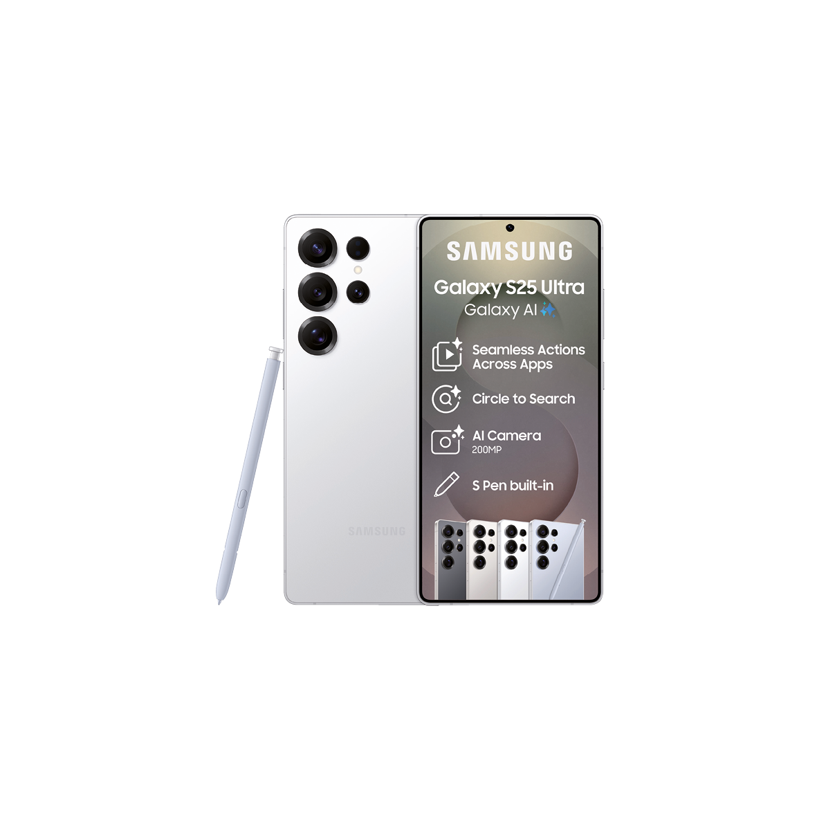 Samsung Galaxy S25 Ultra 5G 256GB Dual Sim - Titanuim White Silver