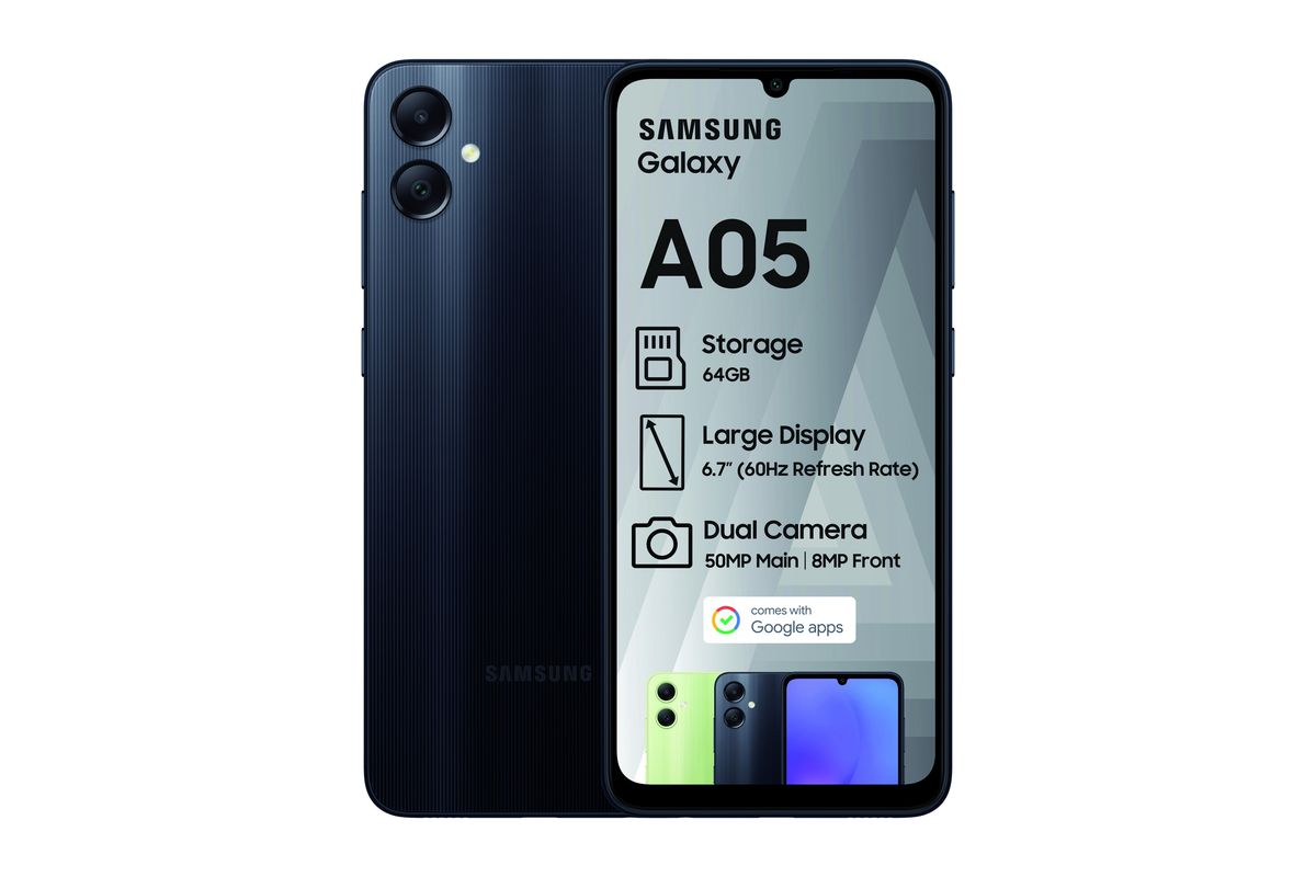 Samsung Galaxy A05 64GB LTE Dual Sim - Black + Samsung Card Holder