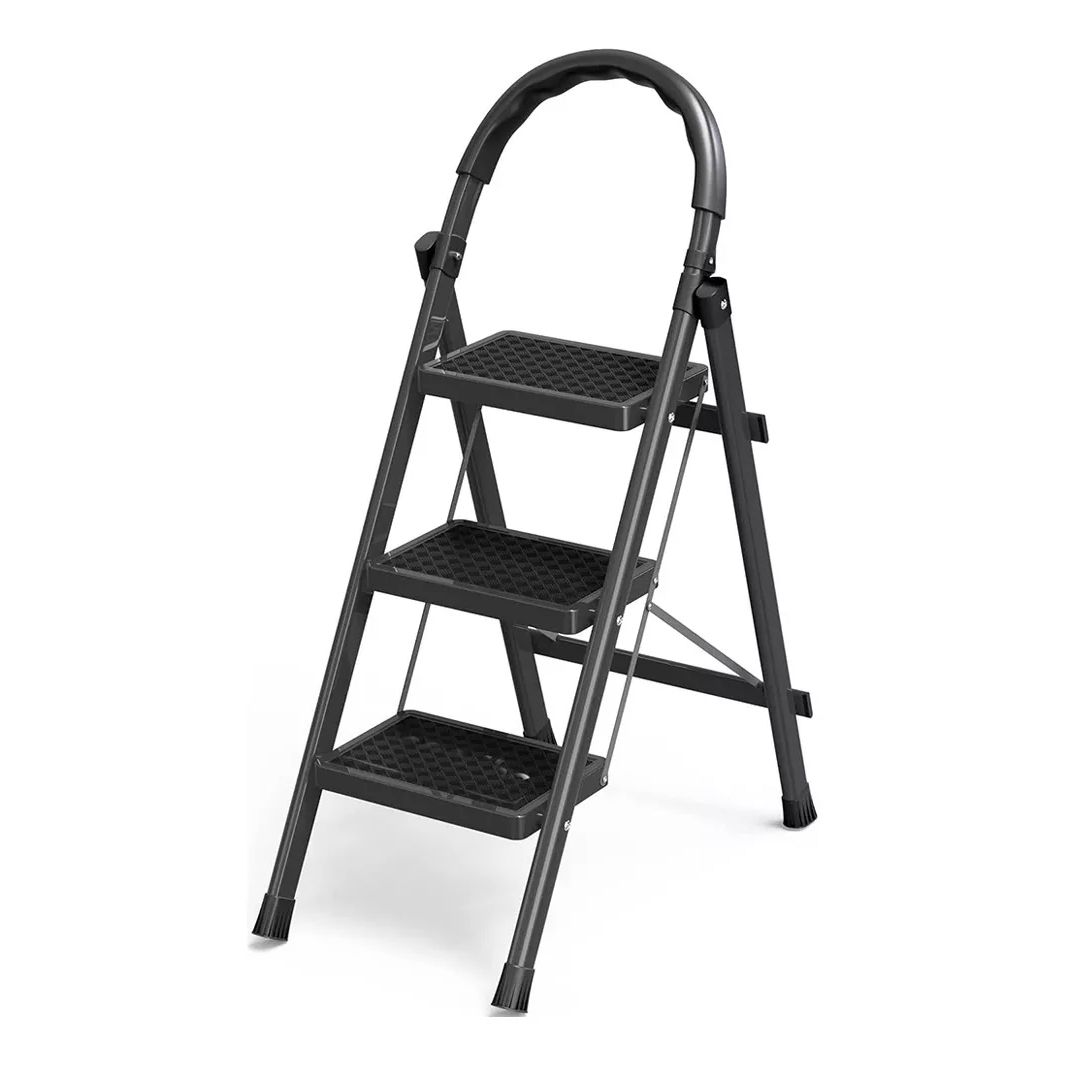 3-Step Stainless Steel Folding Ladder