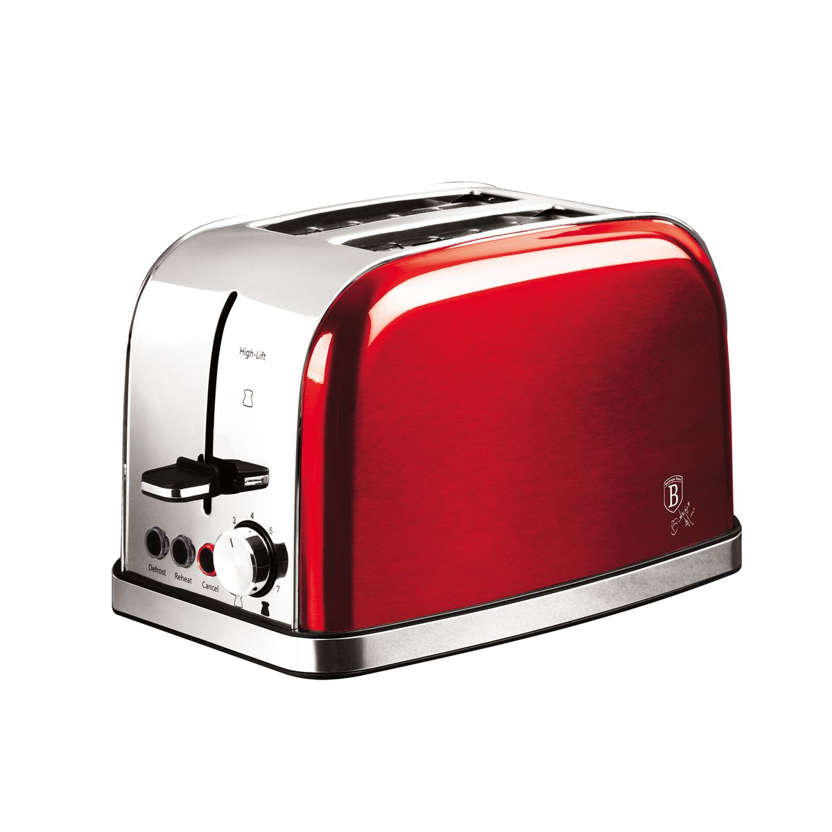 Berlinger Haus 2-Slice Stainless Steel Toaster - Burgundy